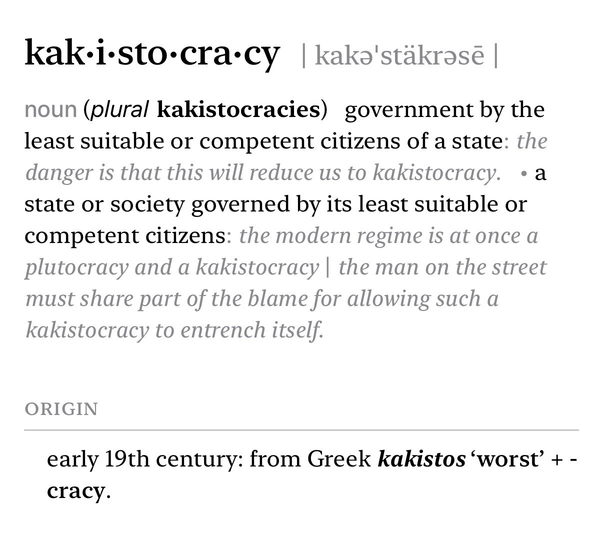 Kakistocracy