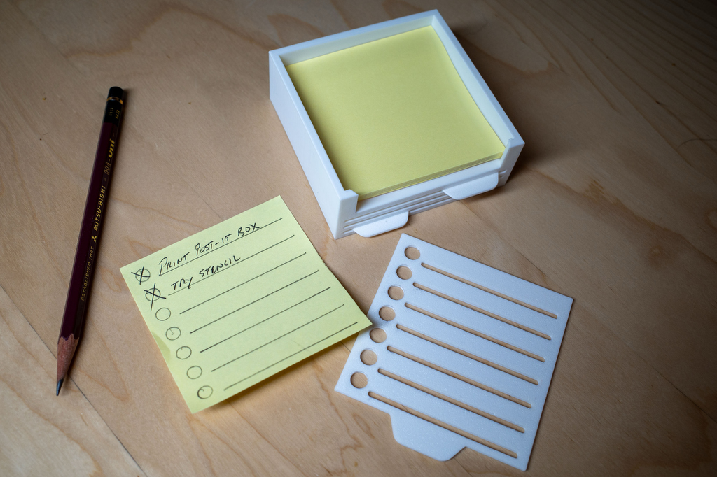 3D-printed Post-it note holder